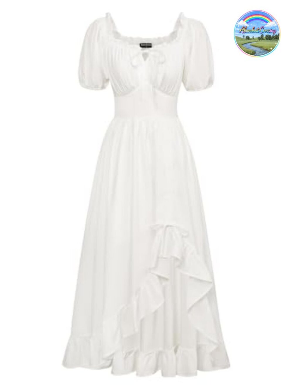 Renaissance Corset Dress High Low Victorian Peasant Costume